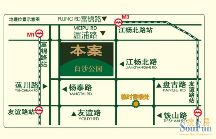 银行:中国农业银行 其他:约35万平米的白沙公园 物业地址:上海宝山图片