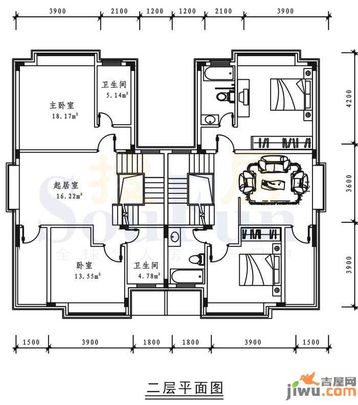 南航碧花园南航碧花园1b型斜屋面欧式别墅2室1厅1卫