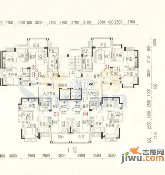 馨苑17号楼十八层1号平面图户型图|碧桂园凤凰城户型图_增城碧桂园