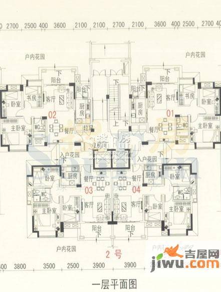 碧桂园凤凰城碧桂园凤凰城凤馨苑17号楼一层2号平面图