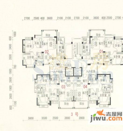 碧桂园凤凰城碧桂园凤凰城凤馨苑17号楼十八层3号平面图