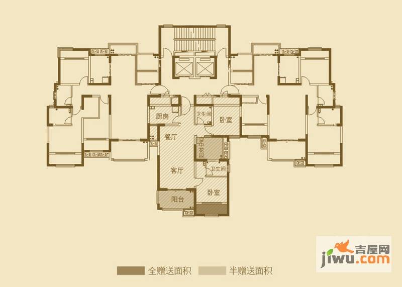 融侨城二期24号楼c户型(已售罄)3室2厅2卫1厨户型