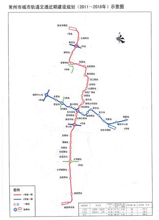 常州地铁规划图并不可全信 站点或有些许调整