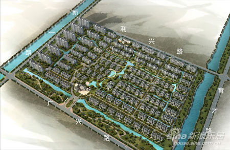 绿岛苏园鸟瞰图 东营北城核心,高尚人居汇聚圈 绿岛苏园位居东营背乔