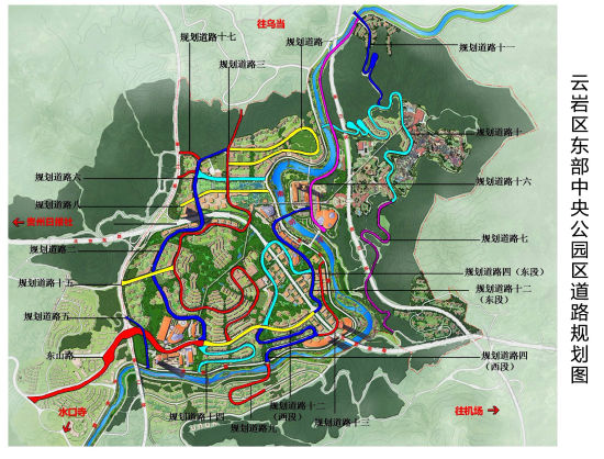 通过规划图,我们可以清晰的看出中天·未来方舟项目所在的东线片区