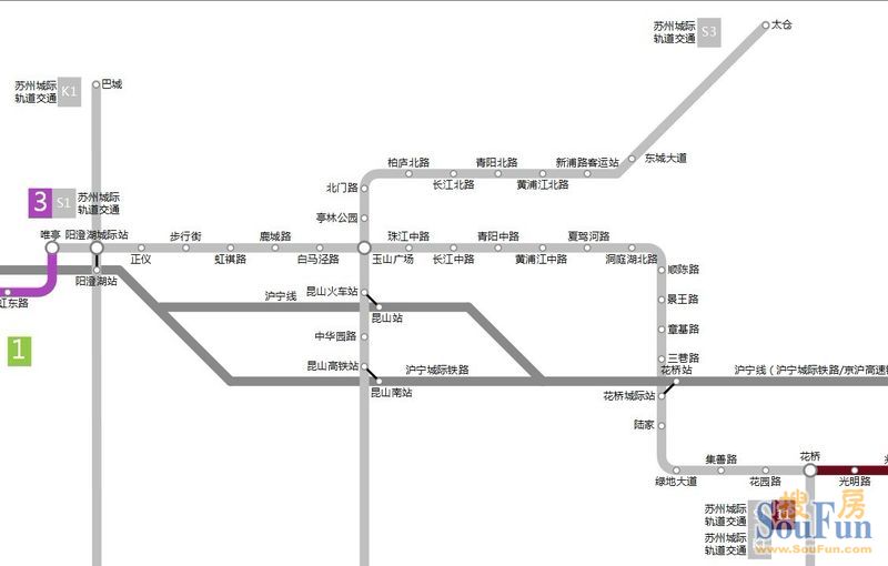 昆山地铁远景规划 含线路走向、站点设置及文
