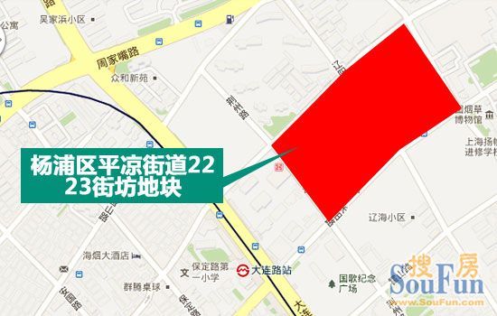 盛源房地产32.59亿竞得杨浦区平凉街道22,23街坊地块图片