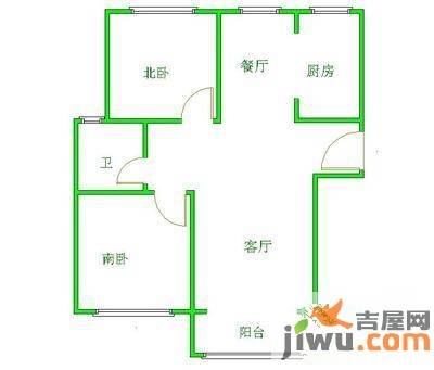 金隅康惠园2室2厅1卫户型图