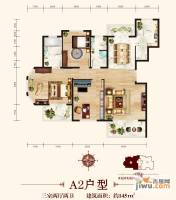 水色时光花园3室2厅2卫145㎡户型图