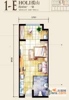 华银天鹅湖1室1厅1卫37㎡户型图