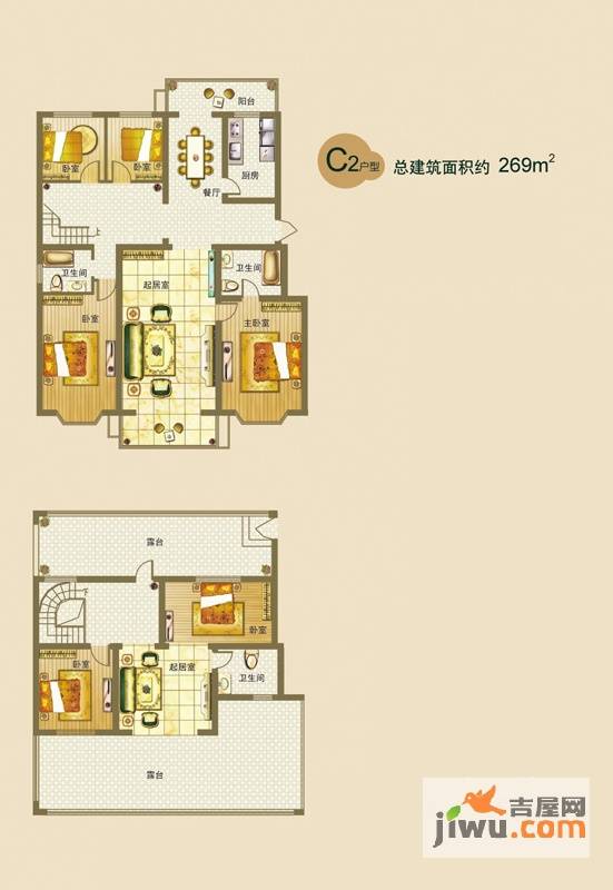 天通苑6室3厅3卫269㎡户型图