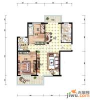 水色时光花园2室2厅1卫户型图