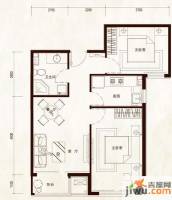 京汉铂寓2室1厅1卫78.3㎡户型图