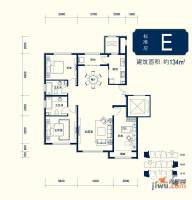 北京城建徜徉集3室2厅2卫134㎡户型图