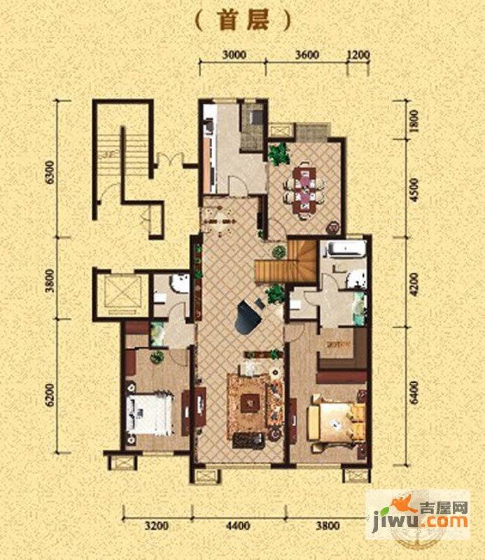 中景未山赋5室3厅4卫360㎡户型图