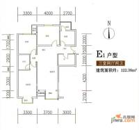 富北嘉园3室2厅2卫122.4㎡户型图