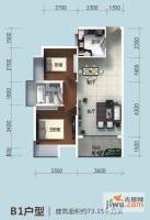 沿海江湾国际2室2厅1卫73.2㎡户型图