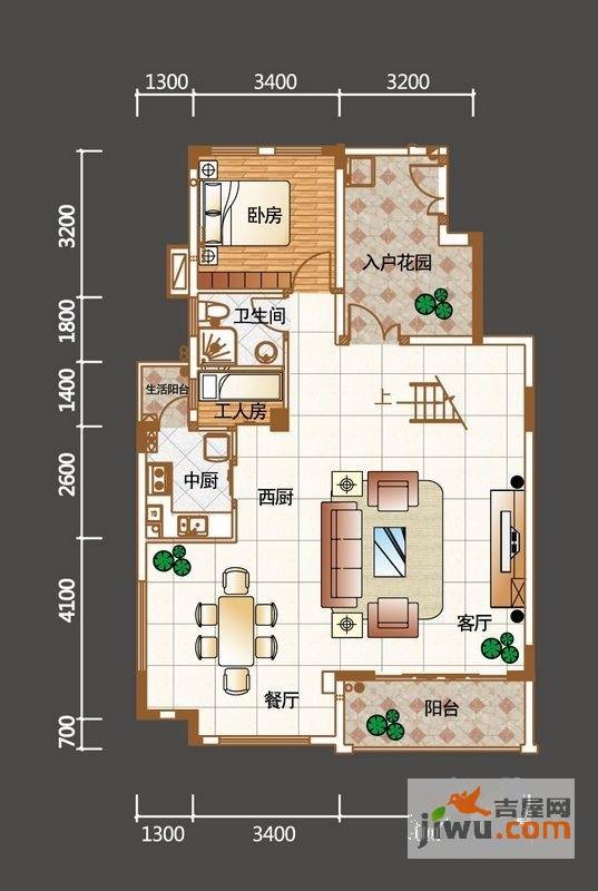 中惠香樟绿洲4室2厅3卫223㎡户型图