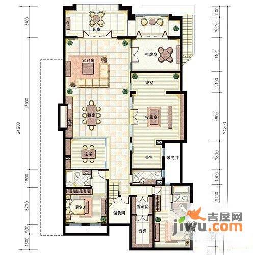 观澜湖君悦山6室3厅6卫700.7㎡户型图