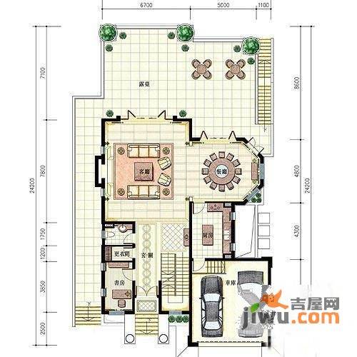 观澜湖君悦山6室3厅6卫700.9㎡户型图