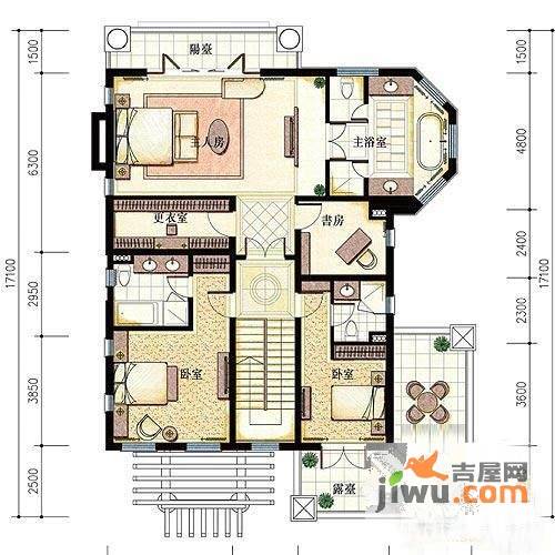 观澜湖君悦山6室3厅6卫700.7㎡户型图