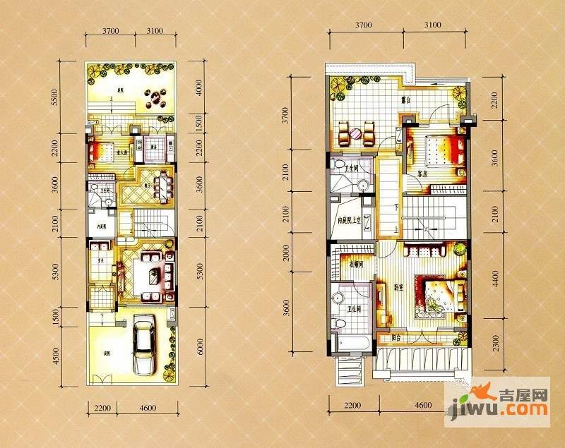 保利红珊瑚4室2厅4卫196㎡户型图