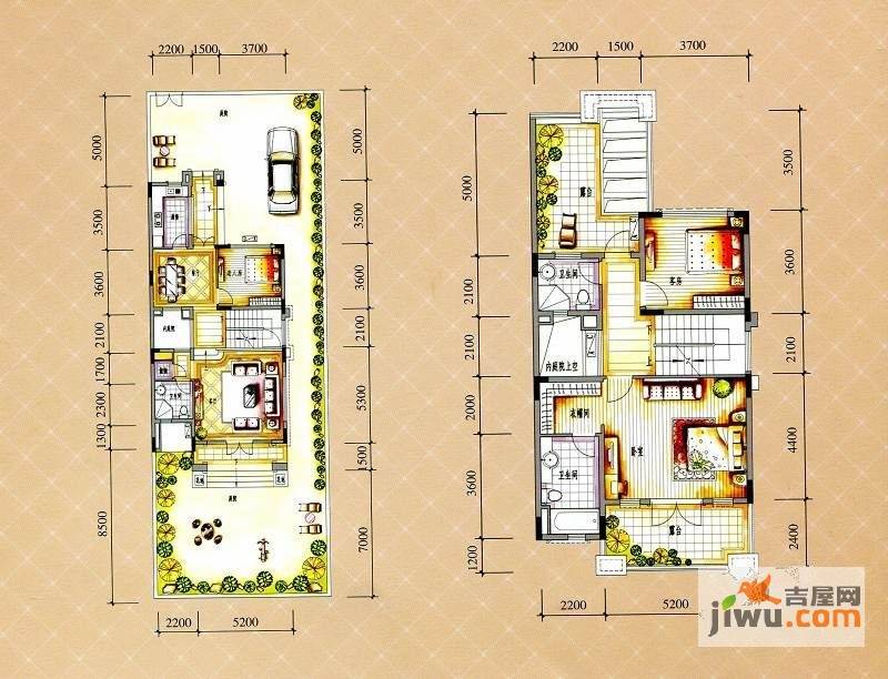 保利红珊瑚4室2厅4卫211㎡户型图