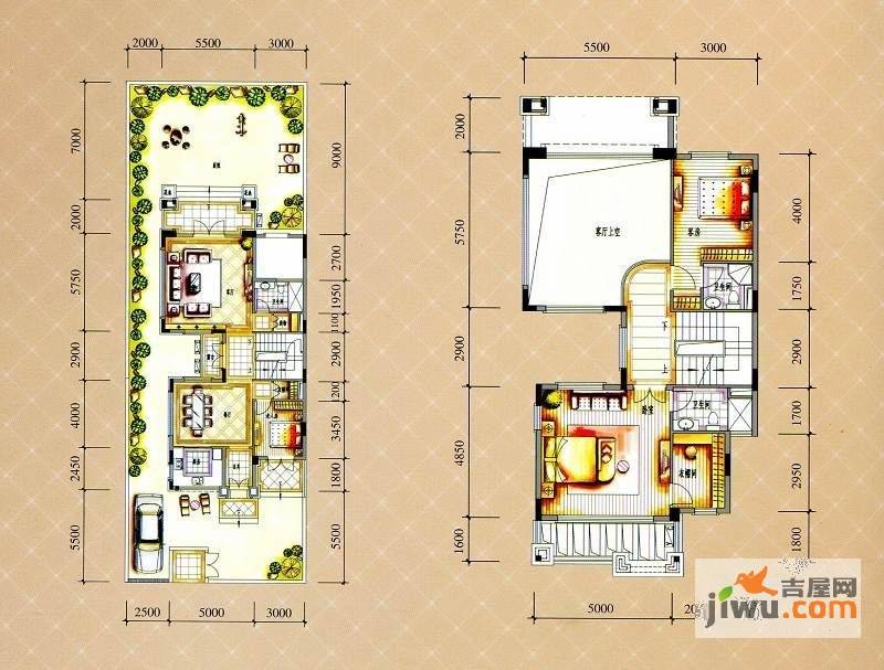 保利红珊瑚5室2厅5卫286㎡户型图