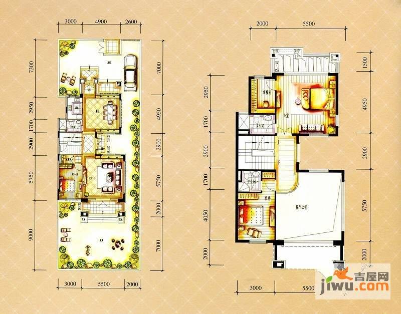 保利红珊瑚5室2厅5卫249㎡户型图