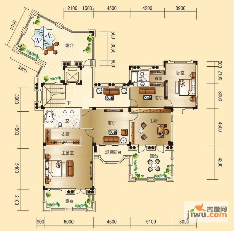 绿茵温莎堡五期7室4厅7卫33.8㎡户型图