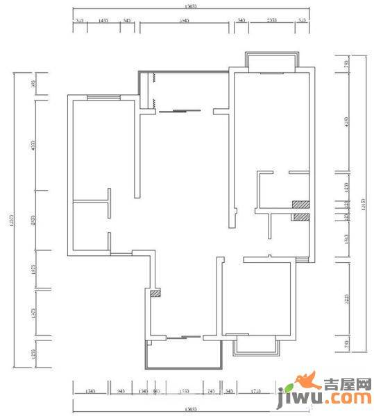 精英世家2室2厅1卫81㎡户型图