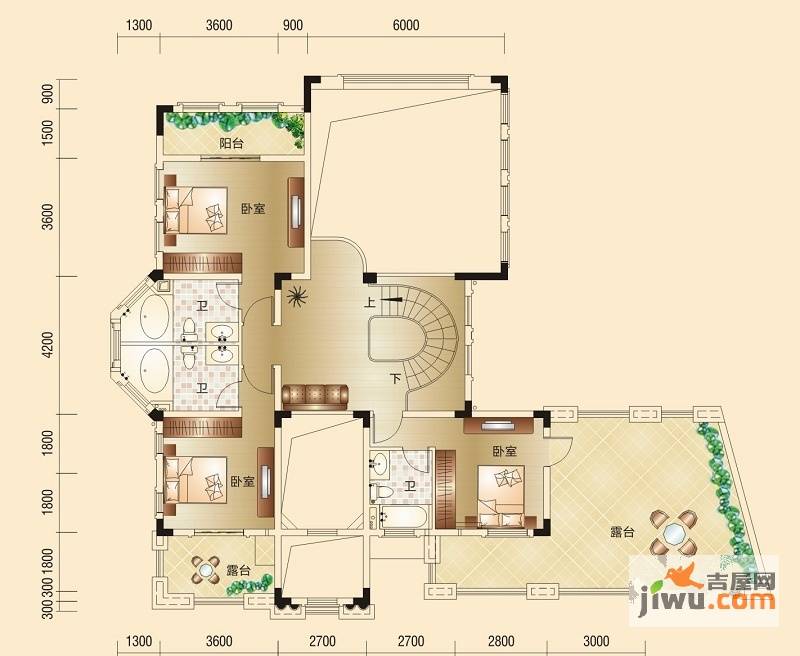 绿茵温莎堡五期3室2厅2卫553.9㎡户型图