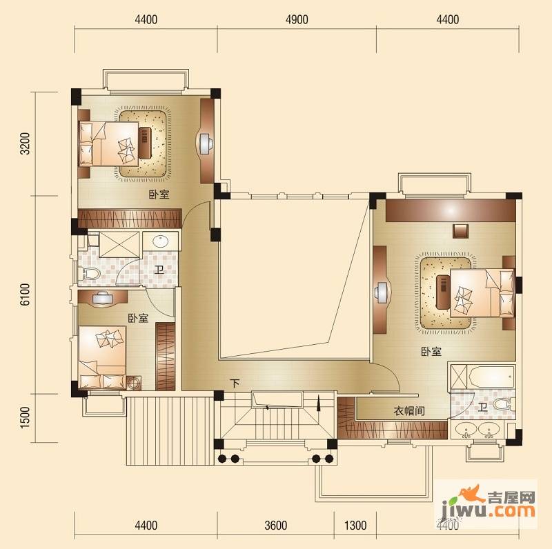 绿茵温莎堡五期3室2厅2卫270.3㎡户型图