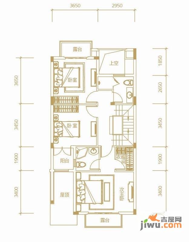 富力湾4室2厅4卫200㎡户型图