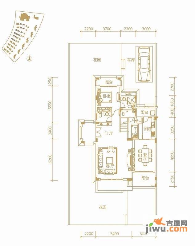 富力湾5室2厅4卫265㎡户型图