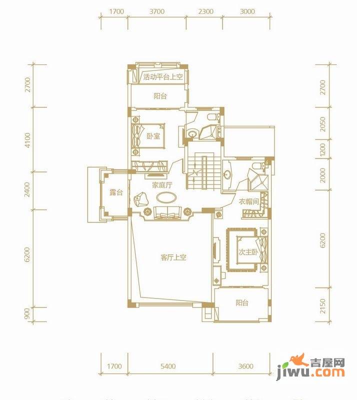 富力湾5室2厅4卫265㎡户型图