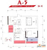 华乐红2室2厅1卫57.4㎡户型图