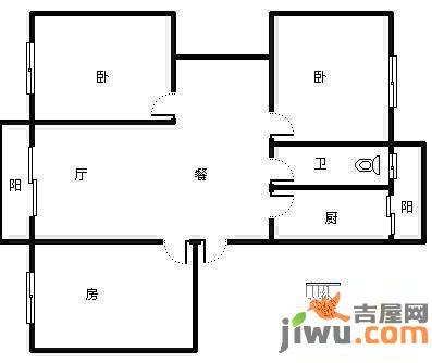 金辉新苑3室2厅2卫113㎡户型图