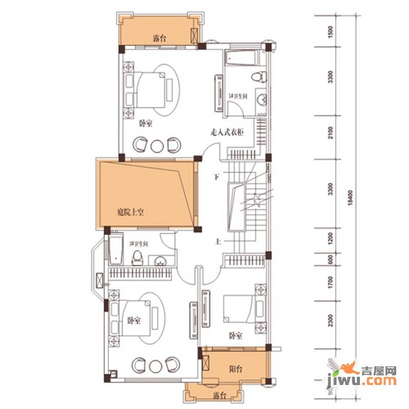 光耀城4室3厅4卫287.2㎡户型图