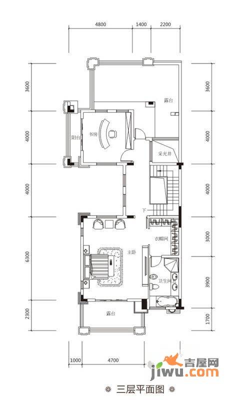 鼎峰公园豪庭4室3厅4卫269㎡户型图