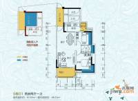 半山豪庭2室2厅1卫82.6㎡户型图