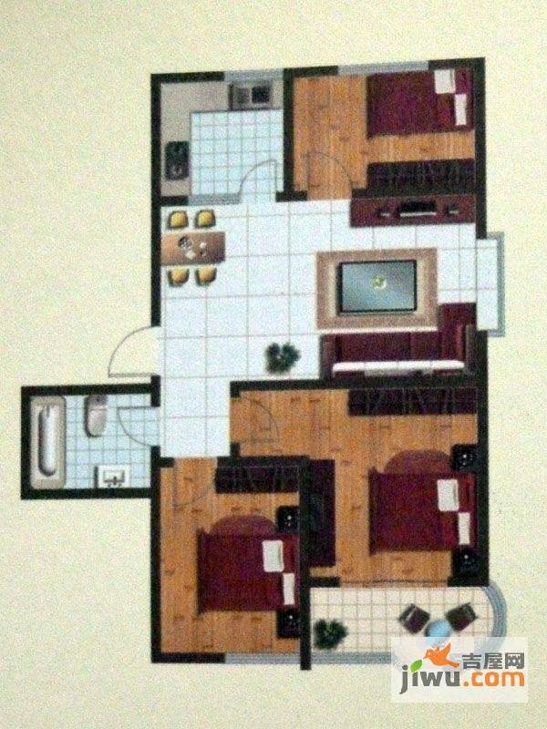 正泓新天地3室1厅1卫112.6㎡户型图