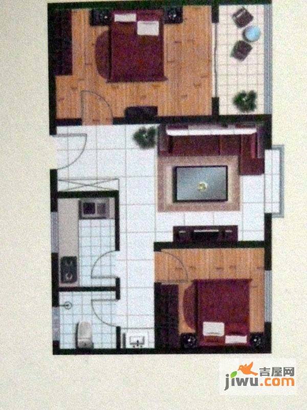 正泓新天地2室1厅1卫79.2㎡户型图