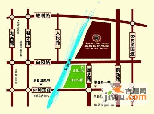 单县永顺国际花园位置交通图