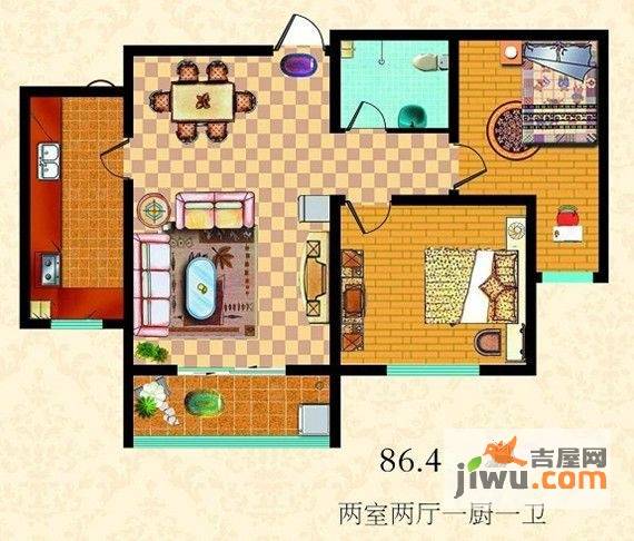 阅城国际花园普通住宅81㎡户型图