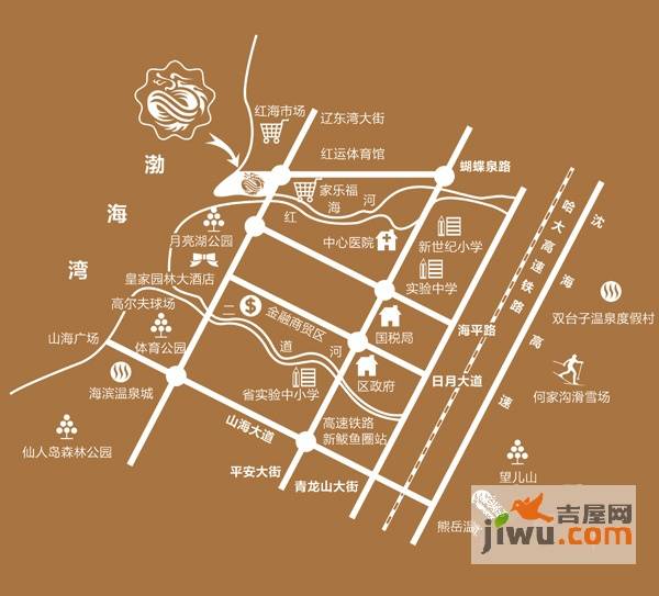 龙港花园位置交通图图片