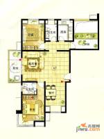 保利叶语2室2厅2卫123㎡户型图