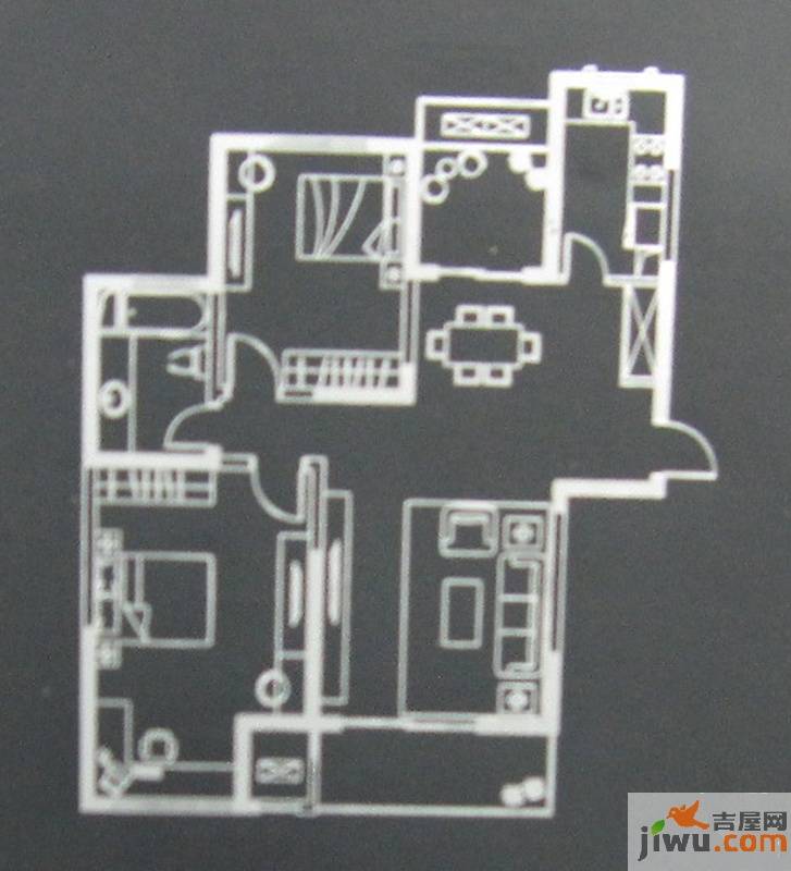 印象春城2室2厅1卫88.5㎡户型图