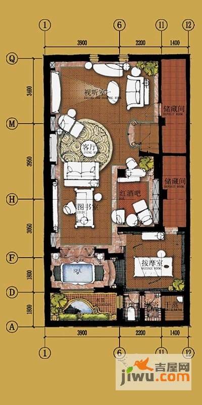 上置绿洲香岛原墅普通住宅158.2㎡户型图