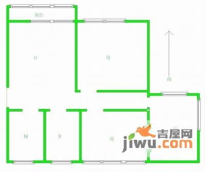 圣骊河滨苑3室1厅1卫户型图